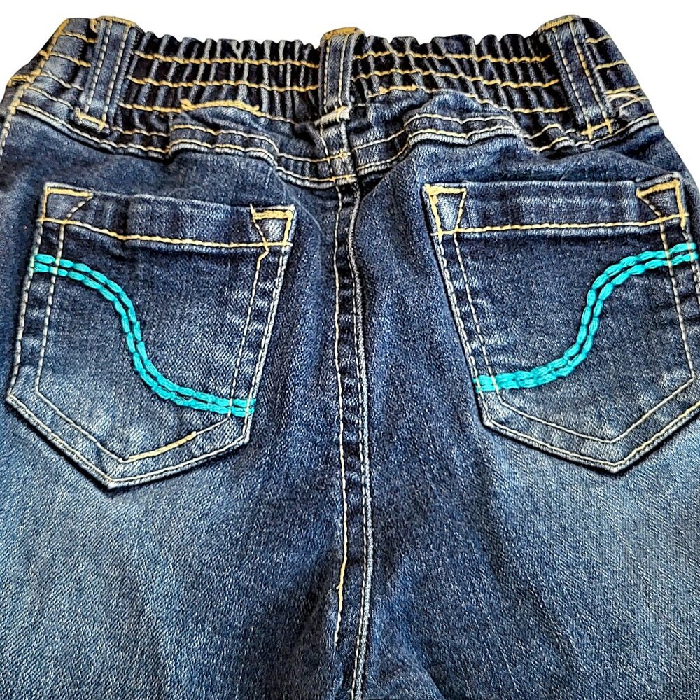U.S. Polo Assn. Denim Boys Jean Shorts 24M Cuffed Toddler Zip Front Elastic Back - Picture 4 of 7